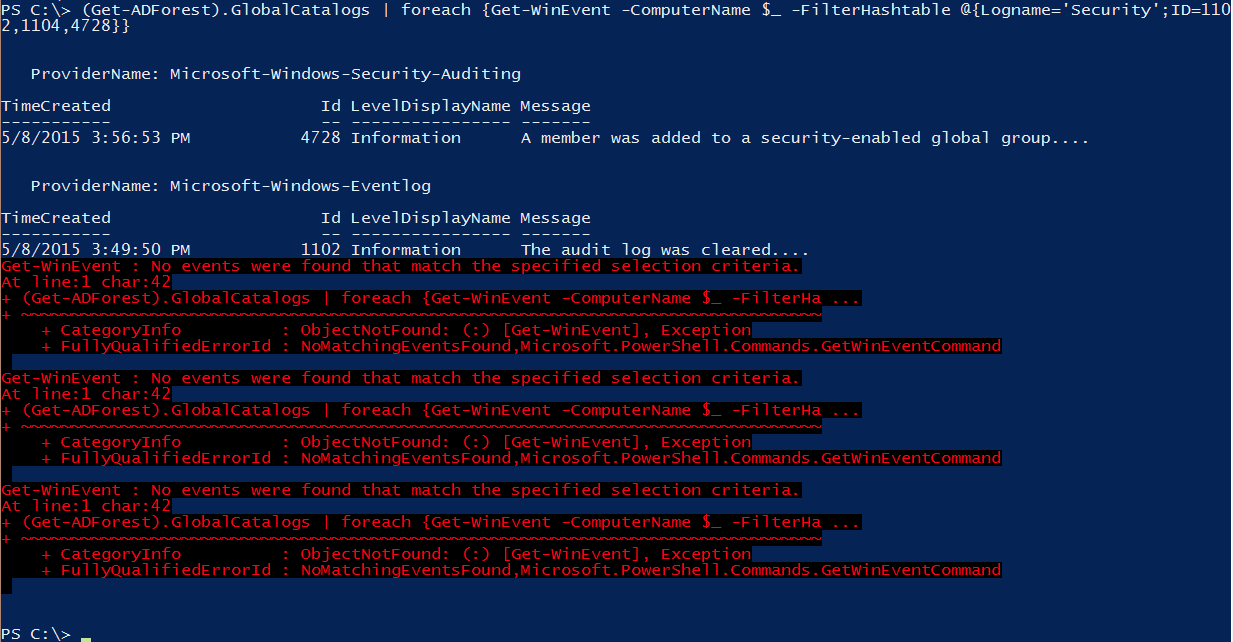 Tracking Malicious Windows Server Events with PowerShell