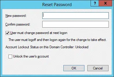 Reset a user’s password