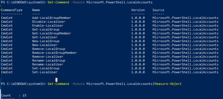 powershell add local account