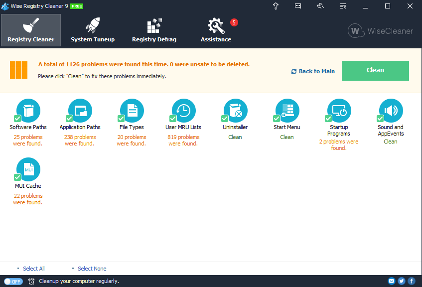 windows registry fix broken links