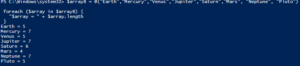PowerShell Variables and Arrays