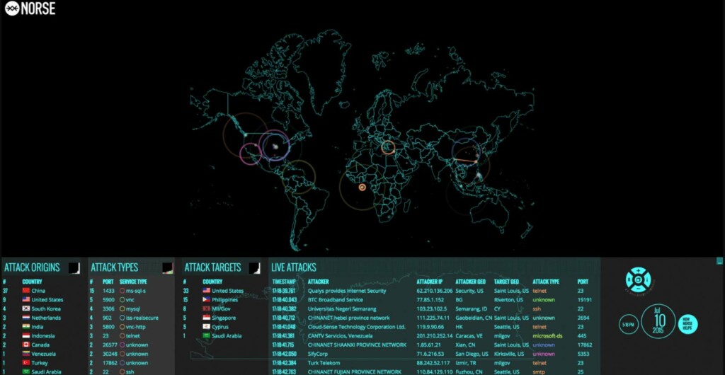 Top Ten Hacking Attack Maps and How They Can Help You