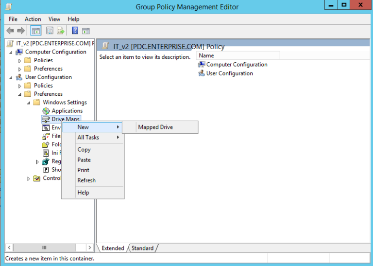 Group Policy Drive Mapping Creating A Mapped Drive 768x547 