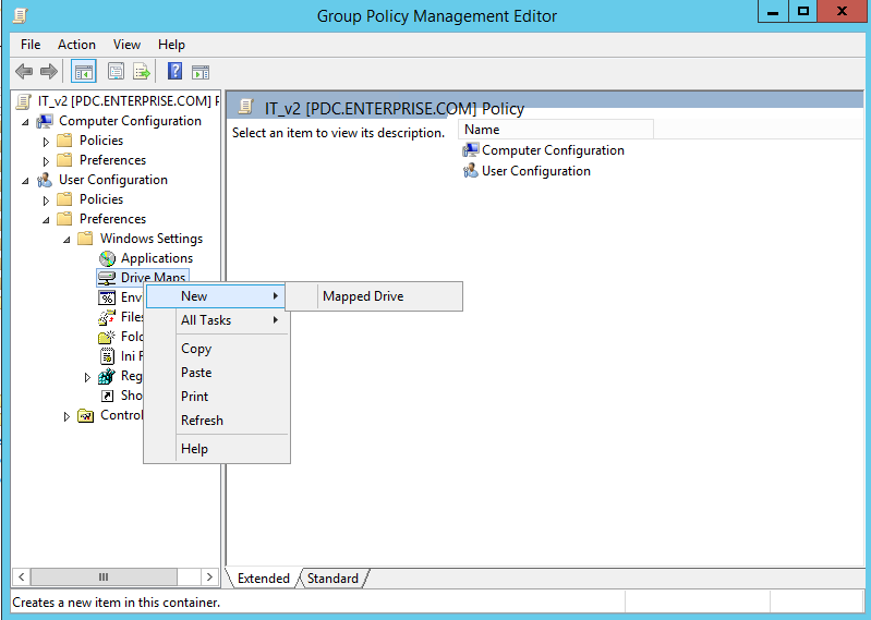 Group Policy Drive Mapping Creating A Mapped Drive 