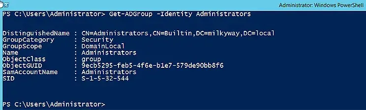 Display the Default Properties of a Group