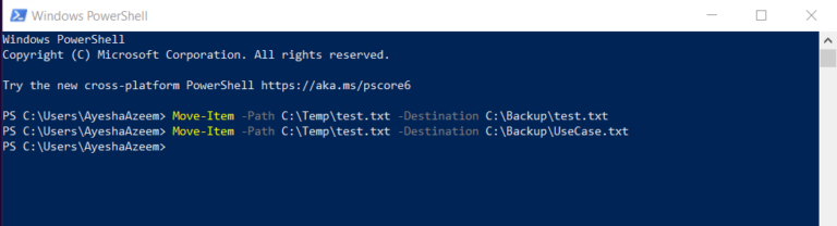 Using Powershell Move-Item Cmdlet to Move Files